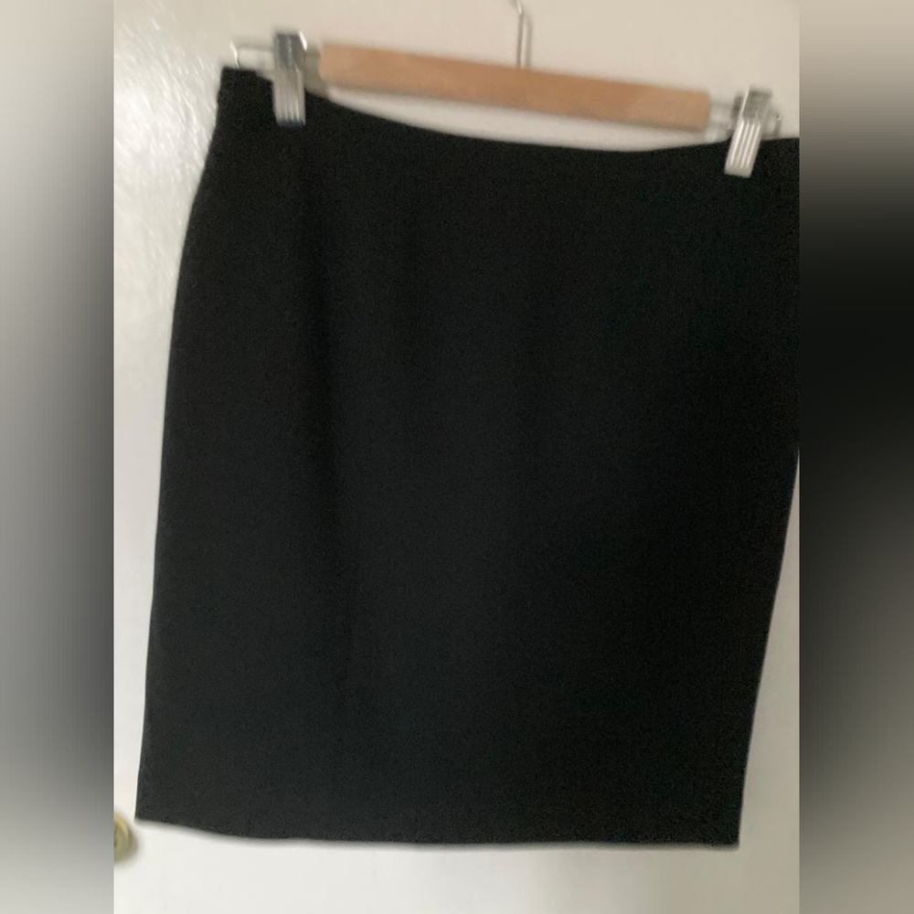 Black  cotton office work skirt